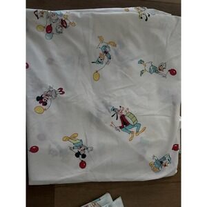 Vtg Wamsutta Walt Disney Prod. Mickey & Friends Twin FITTED Sheet   For Crafting
